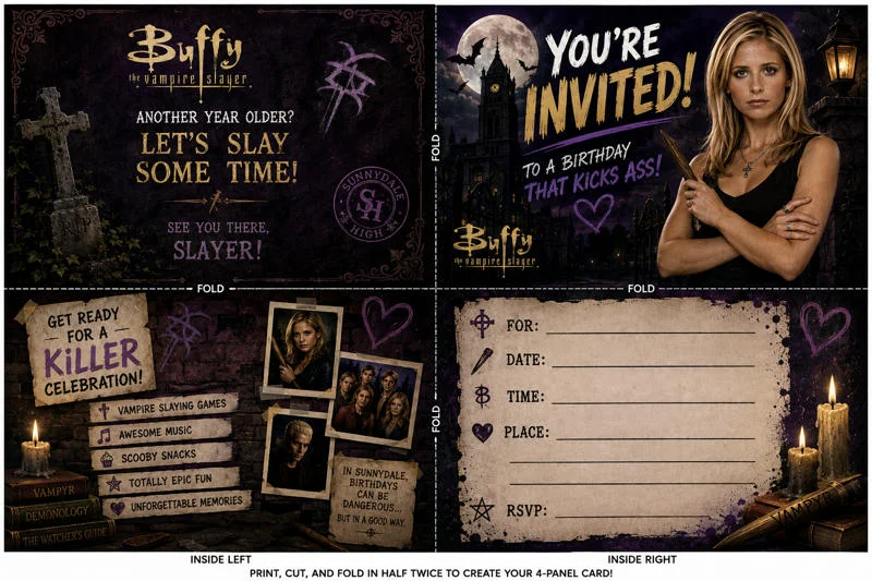Buffy Gothic Birthday Invitation Template