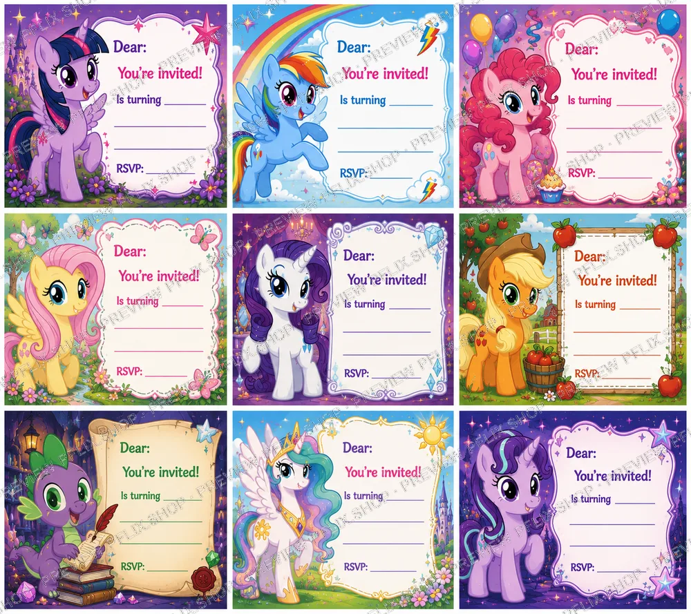 My Little Pony Birthday Invitations — Storybook