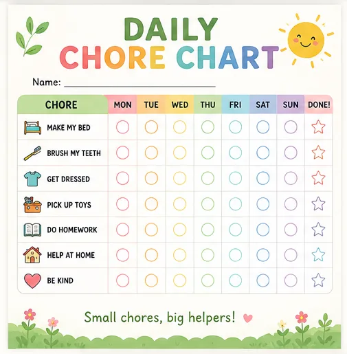 Daily Chore Chart
