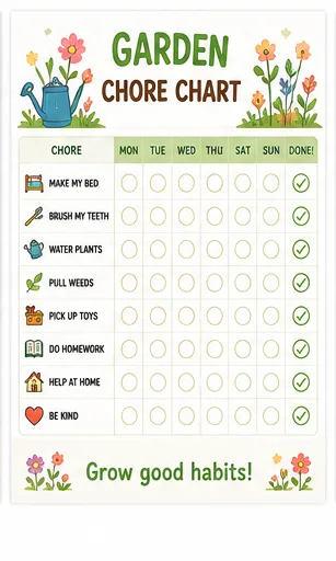 Garden Chore Chart
