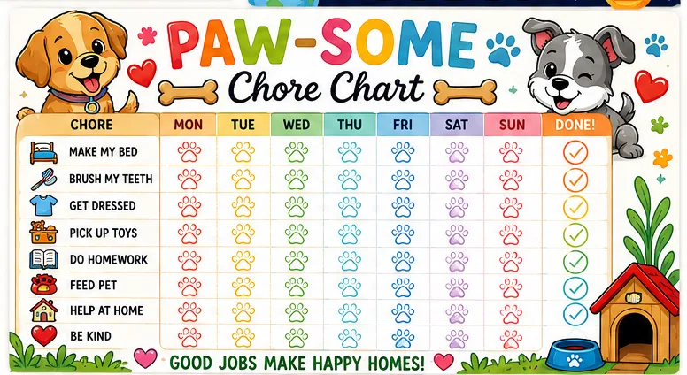 Pawsome Chore Chart