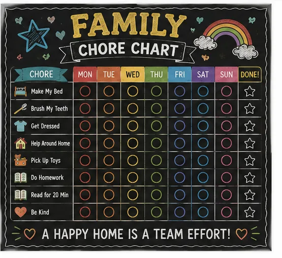 Chalkboard Family Rainbow