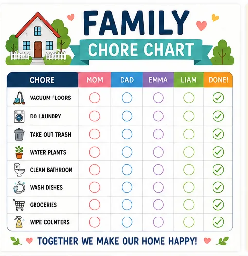 Family Banner Chore Chart