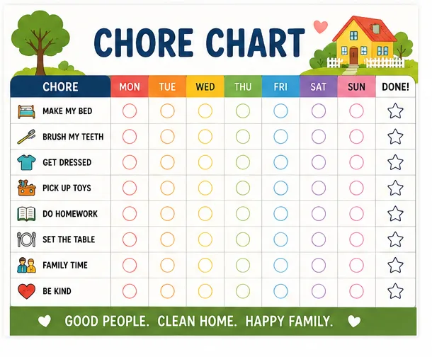 Clean Home Chore Chart