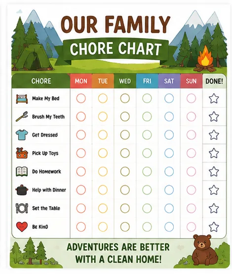 Camping Chore Chart