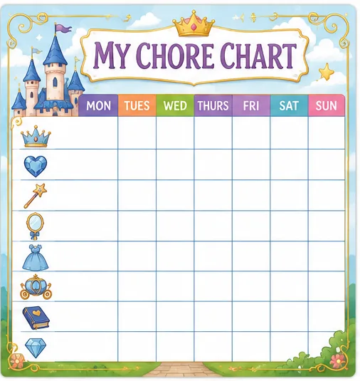 Blue Castle Chore Chart
