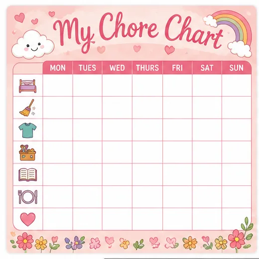 Pastel Rainbow Weekly Chart