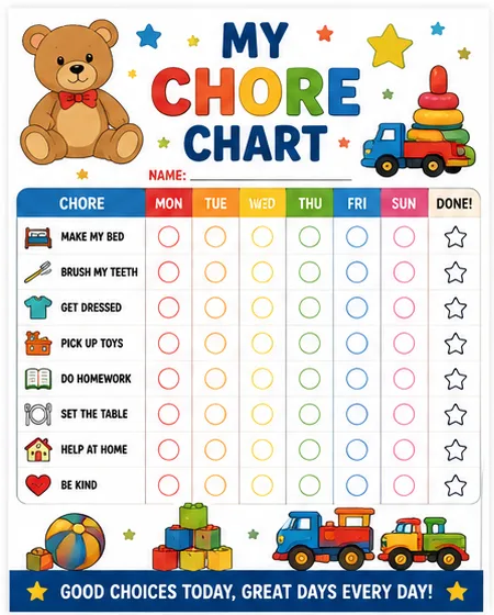 Teddy Blocks Family Chart