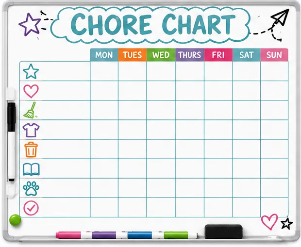 Cloud Whiteboard Chore Chart