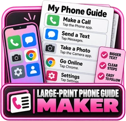 Large-Print Phone Guide Maker