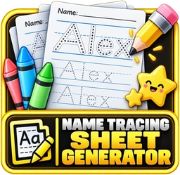 Name Tracing Sheet Generator